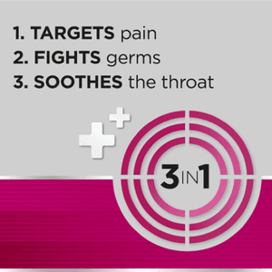Strepsils Extra Triple Action Cherry Lozenges for Sore Throat