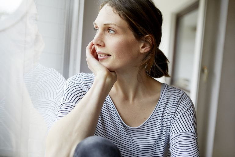 Women looking out of a window 