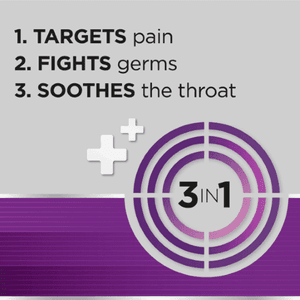 Strepsils Extra Triple Action Blackcurrant Lozenges for Sore Throat