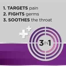 Strepsils Extra Triple Action Blackcurrant Lozenges for Sore Throat
