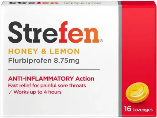 Strefen Honey & Lemon Lozenges for Sore Throat