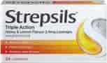 Strepsils Triple Action Honey & Lemon Flavour 2.4mg Lozenges