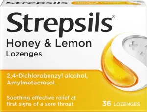 Strepsils Honey & Lemon Lozenges for Sore Throat