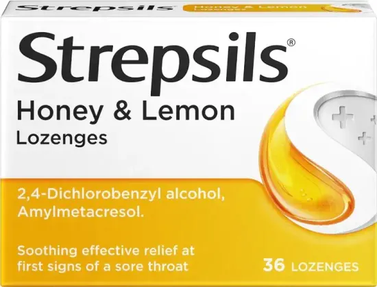 Strepsils Honey & Lemon Lozenges for Sore Throat