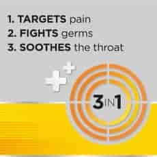 Strepsils Triple Action Honey & Lemon Lozenges for Sore Throat